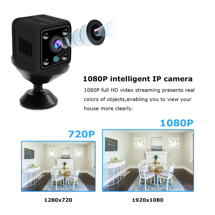 X6 Mini IP Cameras HD 1080P Wifi Sports Wireless Security Surveillance Built-in Battery Night Vision Smart Home Cameras